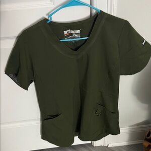 Grey's Anatomy Olive Green V-Neck Scrub Top
